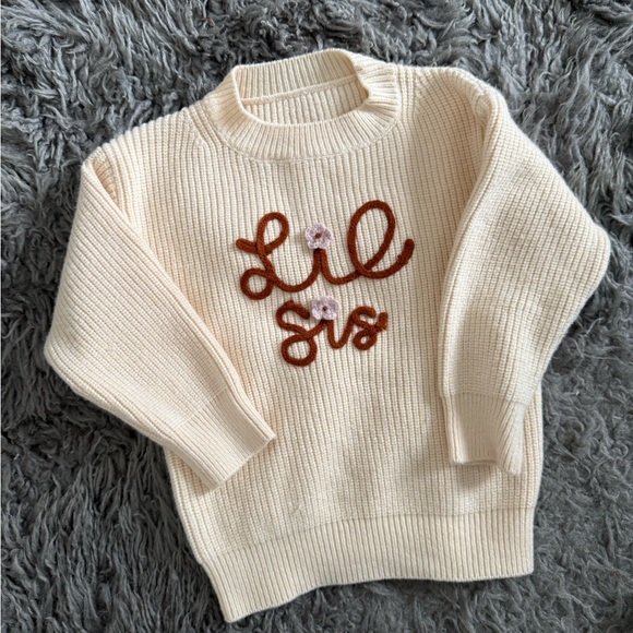 Cream 'Lil Sis' Sweater - Picture 1 of 5